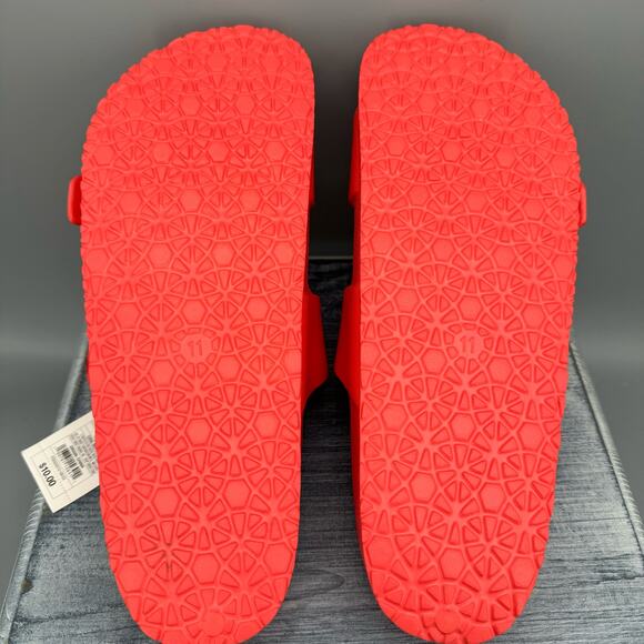 NEW Shade & Shore Women’s Neida EVA Two band Sandals Coral Red Size 11 - Picture 8 of 10